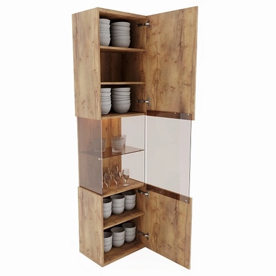 Шкаф напольный с подсветкой L225 L/R