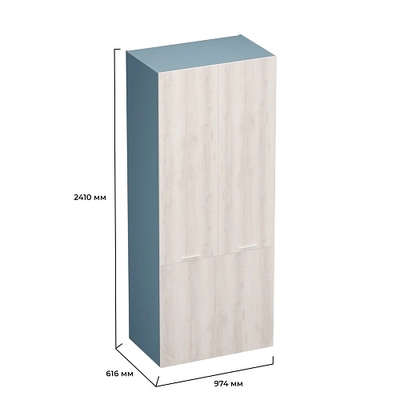 Шкаф двухдверный с фальш стенкой L212