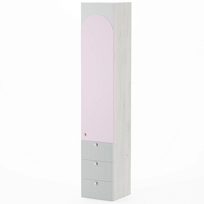 Шкаф однодверный с ящиками, фасады в эмали LE223