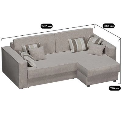 Диван угловой раскладной, система Евро-книжка МОДЕРН
