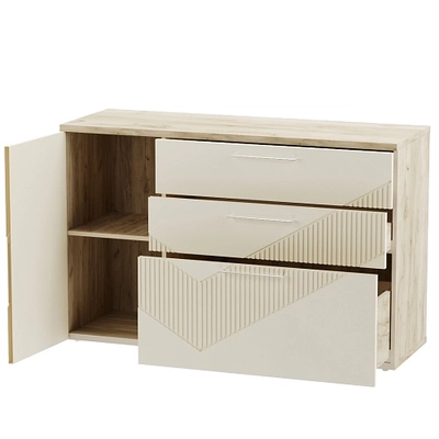 Комод с фрезерованными фасадами в эмали LE706 L/R