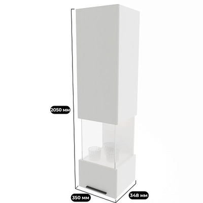 Шкаф навесной со стеклом, с подсветкой L381.2