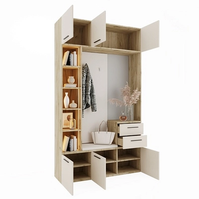 Секция с вешалкой и стеллажом L416