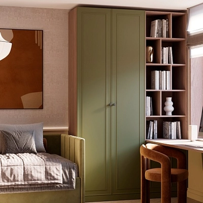 Шкаф книжный для встройки столешницы в эмали A2228.44