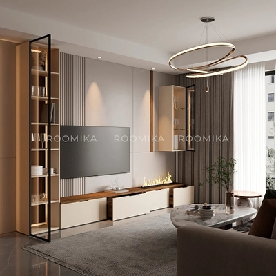 Лацио гостиная с электрокамином 24