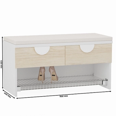 Тумба с 2 ящ. и полкой для обуви L462