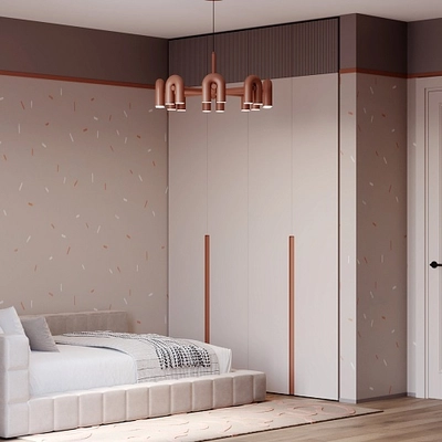 Шкаф двухдверный глубокий, фасады в эмали LE210.60-1