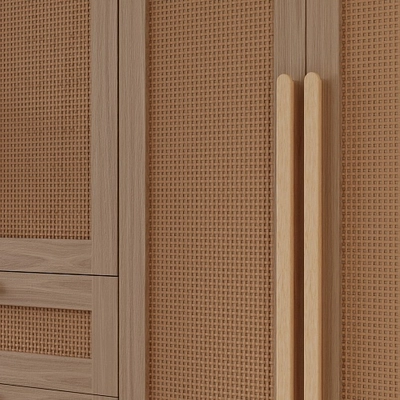 Шкафная группа, фасады натуральный ротанг Лацио 16