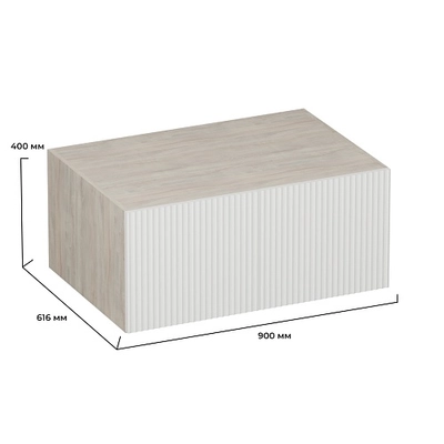 Антресоль на шкафы, фрезерованные фасады в эмали LE461.61