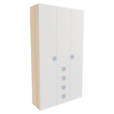 Шкаф трехдверный с ящиками узкий L203.44