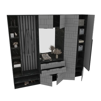 Лацио прихожая, фрезерованные фасады в эмали 31