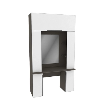 Стол туалетный с секцией и зеркалом, фасады в эмали LE404.44