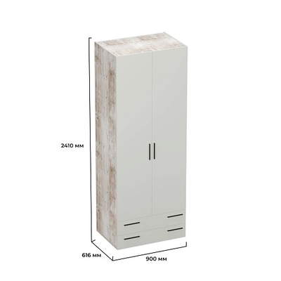 Шкаф двустворчатый с ящиками L211.60