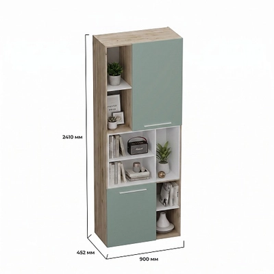 Шкаф книжный с нишей LG227 L/R