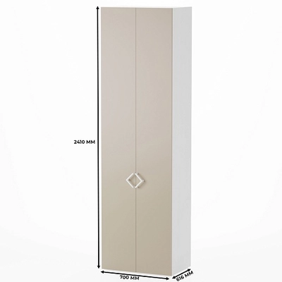 Шкаф двухдверный со штангой L243.60