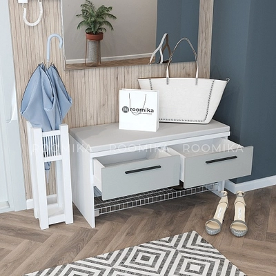 Тумба с 2 ящ. и полкой для обуви L462