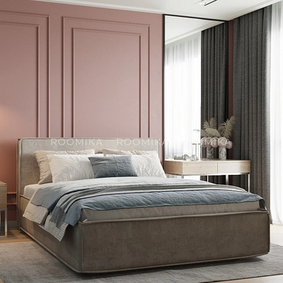 Кровать двуспальная мягкая ОСТИН  с подъемным механизмом, 140x200