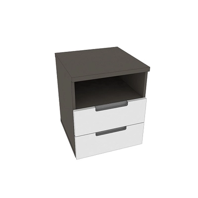 Тумба прикроватная 2 ящика, фасады в эмали LE702