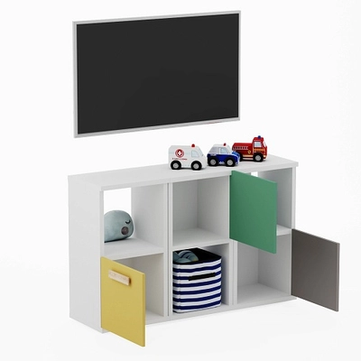 Cтеллаж сквозной книжный на 2 ниши E802  с фасадами 3 шт