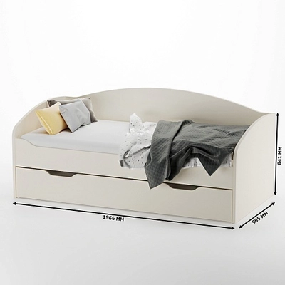 Кровать с выдвижным спальным местом P910, 90x190