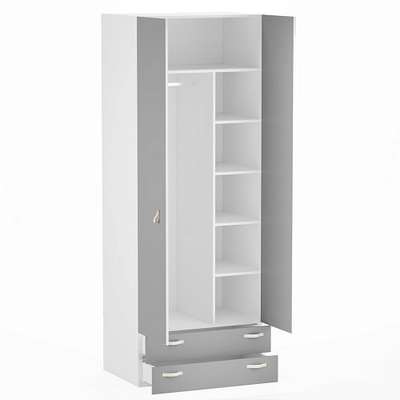 Шкаф двухдверный с ящиками глубокий L211.60