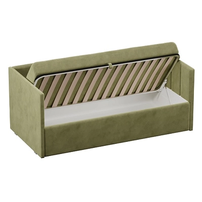 Кровать с подъемным механизмом и ящиком для белья ЛАЙН 1