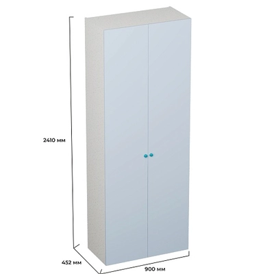 Шкаф двухдверный узкий L210.44-4