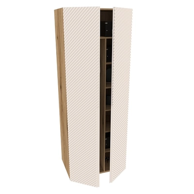 Шкаф 2 дверный, фрезерованные фасады в эмали LE210.60-4