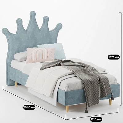 Кровать односпальная мягкая КВИН ЛАЙТ