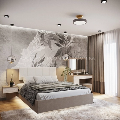 Кровать двуспальная с парящим эффектом C141 , 140x200