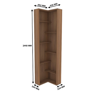 Стеллаж завершающий угловой L230.60 L/R