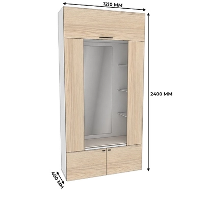 Секция с зеркалом и полками L408