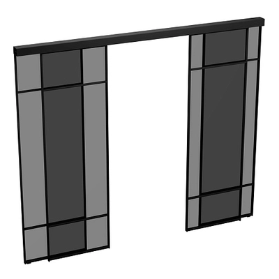 Прозрачная межкомнатная перегородка для спальни, стекло Титан GRACE 7