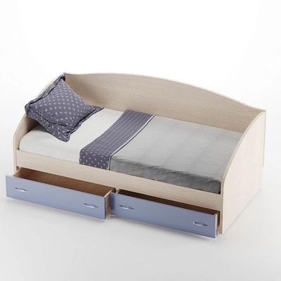 Кровать односпальная с ящиками P902N, 90x190