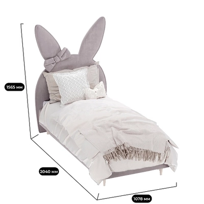 Кровать односпальная мягкая БАННИ ЛАЙТ