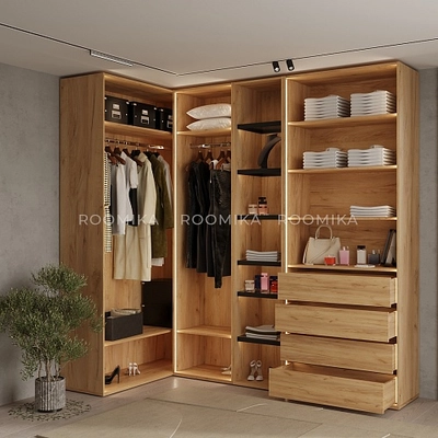 Гардеробная система без фасадов Элементис 5