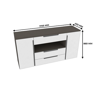 Комод, фасады в эмали LE708