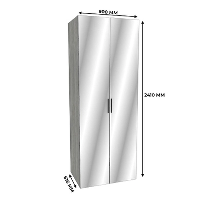 Шкаф двустворчатый с зеркалом LG-210.60-1Z