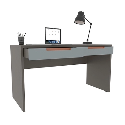 Cтол письменный прямой, фасады в эмали LE718