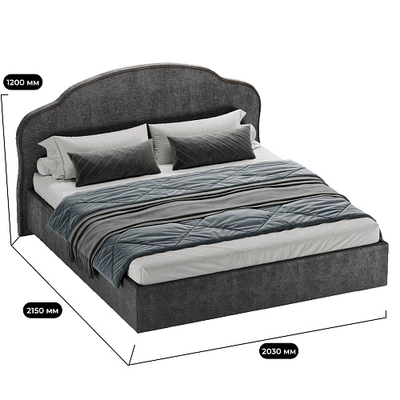 Кровать двуспальная мягкая ВЕРДИ с подъемным механизмом, 180x200