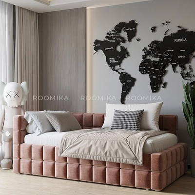 Кровать односпальная мягкая с подъемным механизмом КВАДРО-П