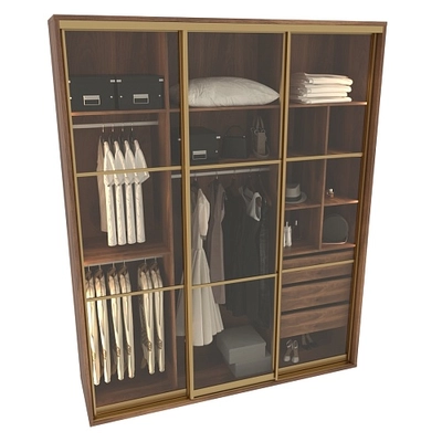 Шкаф-купе ХG216.60-1, профиль INTEGRO, стекло прозрачное, с подсветкой