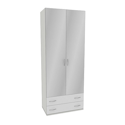 Шкаф 2 дверный с ящиками и зеркалом P211.45Z