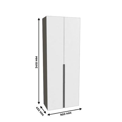 Шкаф 2 дверный, фасады в эмали LE210.44-1