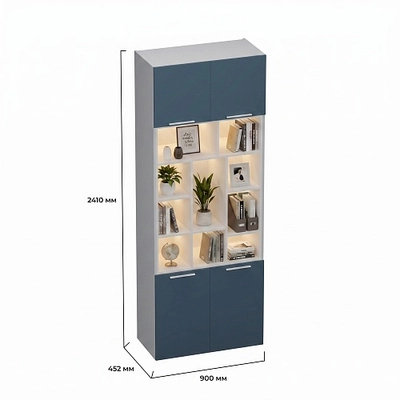 Шкаф книжный L223.1 с подсветкой