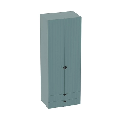 Шкаф 2 дверный с ящиками, фрезерованные фасады в эмали LE211.60