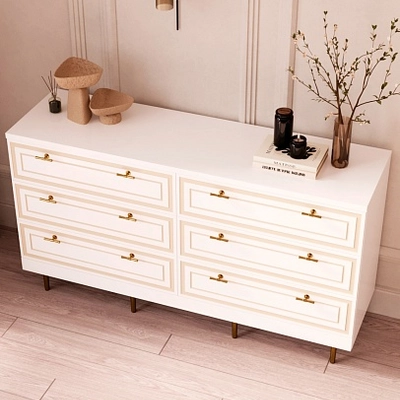 Комод с ящиками узкий  с эмалевой столешницей и боковинами A706.45ESB