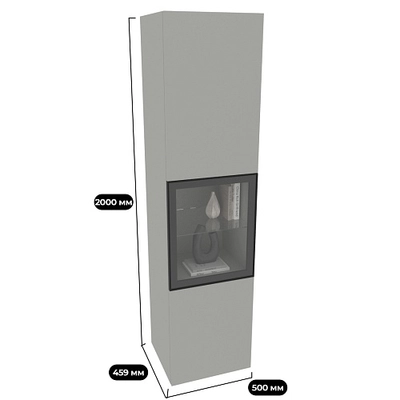 Шкаф со стеклянным фасадом R224