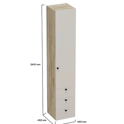 Шкаф однодверный с ящиками L223