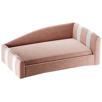 Кровать односпальная мягкая с ящиком для белья ТОКИО с полосками, 90x190